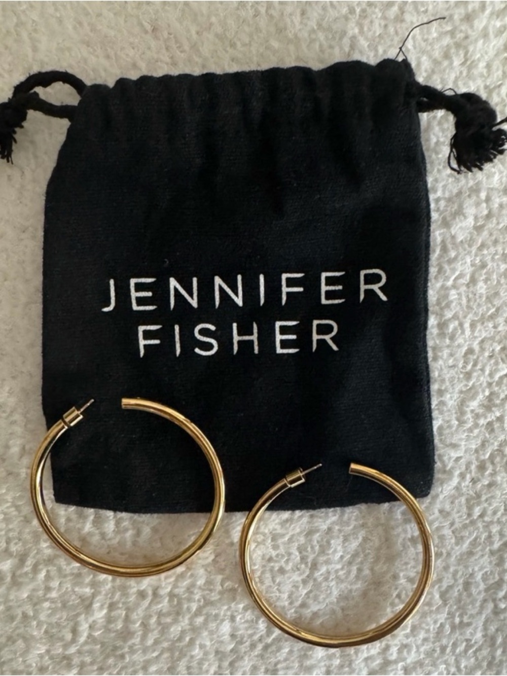 Jennifer Fisher Shiny Gold Hoop Earrings